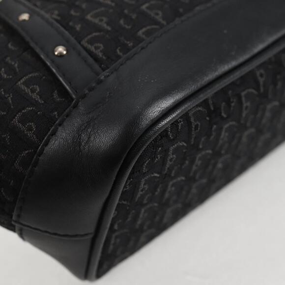 DIOR Trotter Canvas Hand Bag Black Silver - Picture 9 of 12